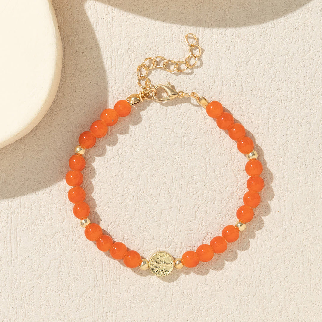 Bracelet Arbre de vie en perles de cristal multicolores Olivenorma