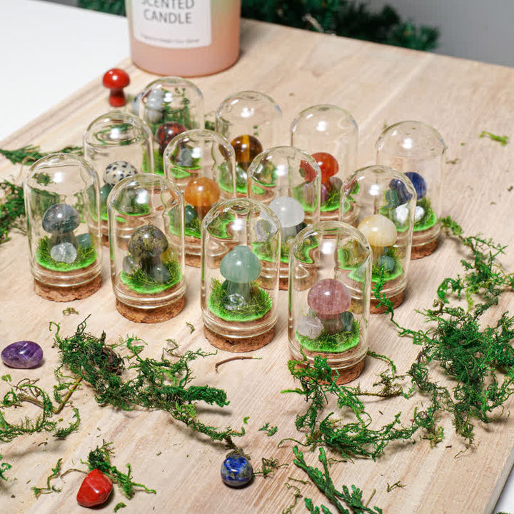 Couvercle en verre Olivenorma Décoration champignon en cristal naturel