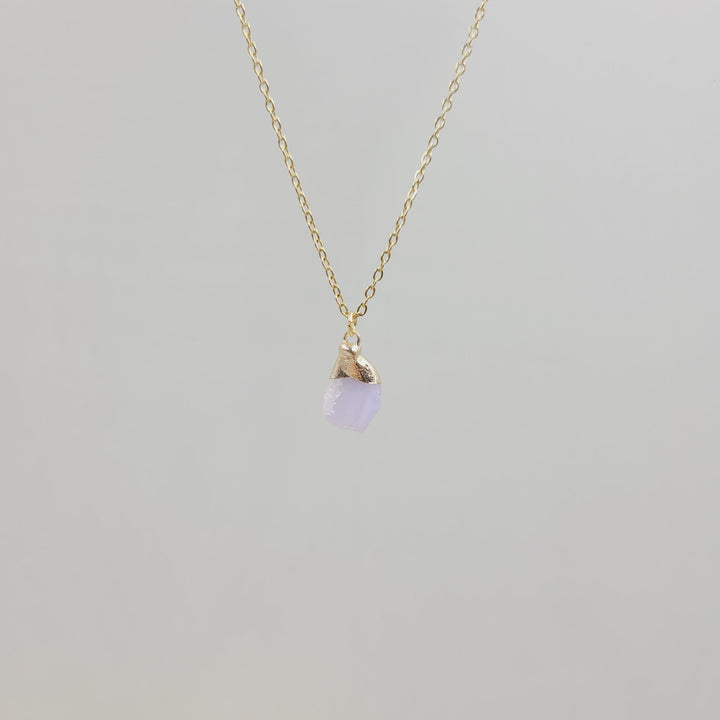 Collier en pierre précieuse brute irrégulière en cristal Olivenorma