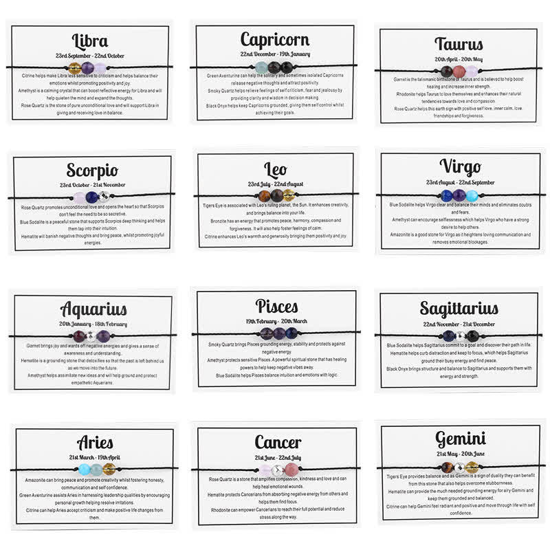 Bracelet magique en perles de cristal 12 étoiles