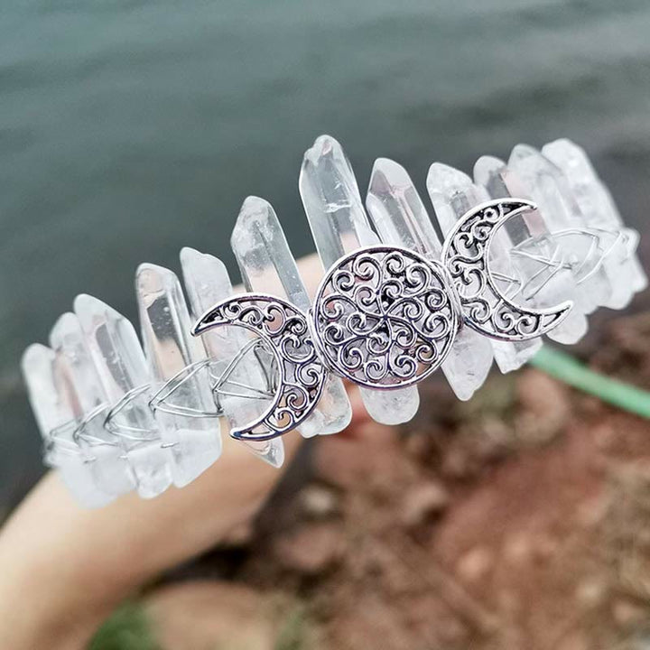 Couronne de cristal clair de lune de guérison féerique Olivenorma