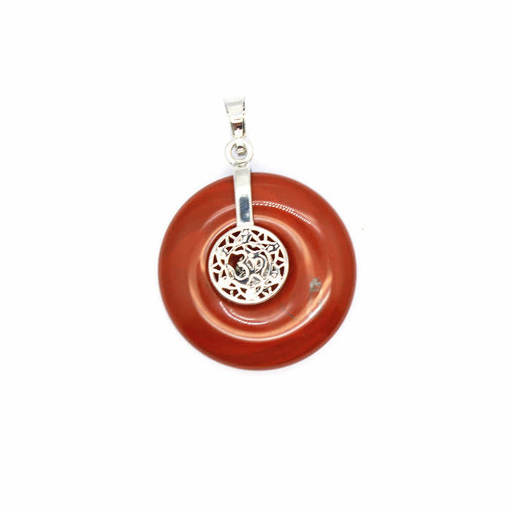 Collier Arbre de vie avec boucle de paix en cristal naturel Olivenorma