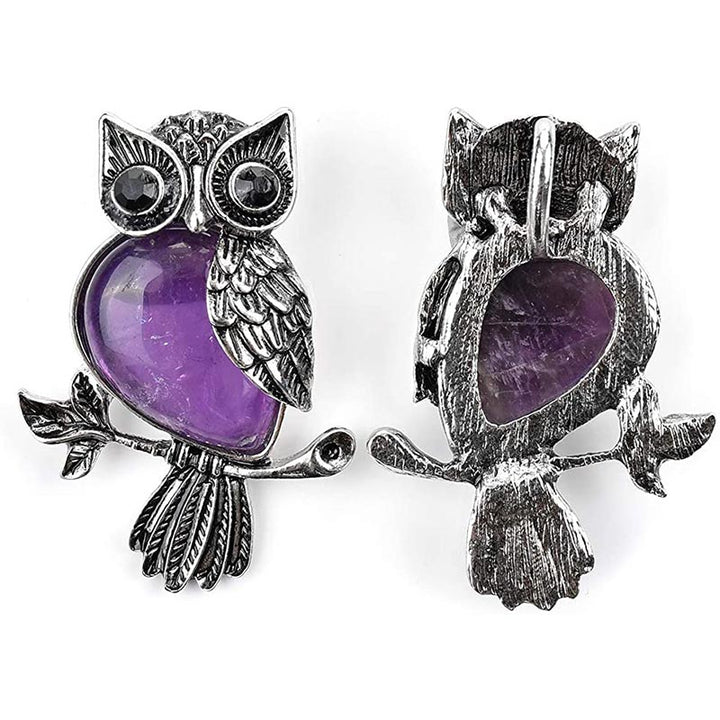 Collier hibou en pierre naturelle Olivenorma