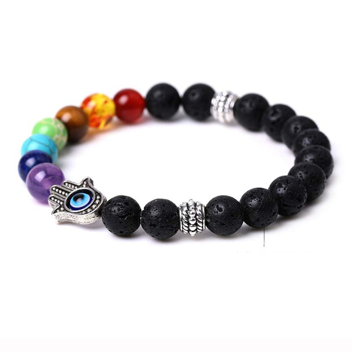 Bracelet Olivenorma Chakra Naturel Hamsa & Evil Eye Reki