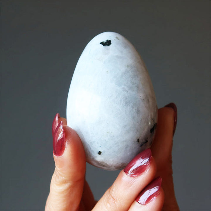 Oeuf en cristal de tourmaline de pierre de lune de Pâques New Beginnings