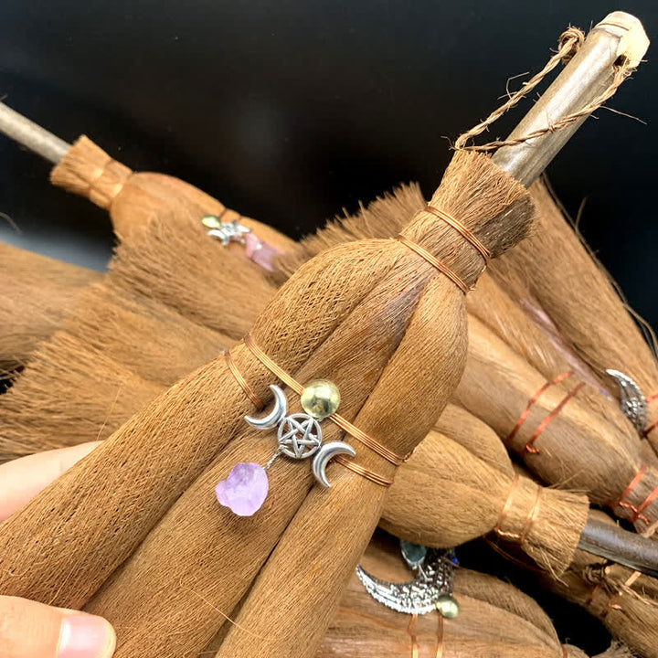 Balai de paille en cristal en forme d'étoile
