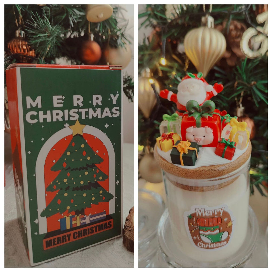 Bougie décorative de Noël du Père Noël Olivenorma