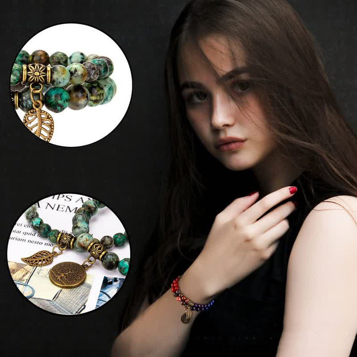 Bracelet de transformation en turquoise africaine