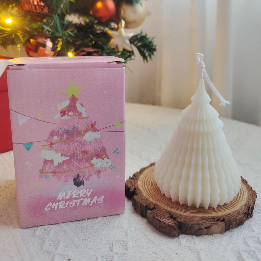Bougie sculptée pour sapin de Noël Olivenorma