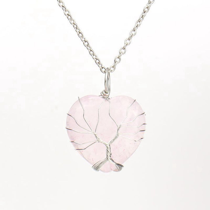 Collier coeur en cristal naturel Olivenorma
