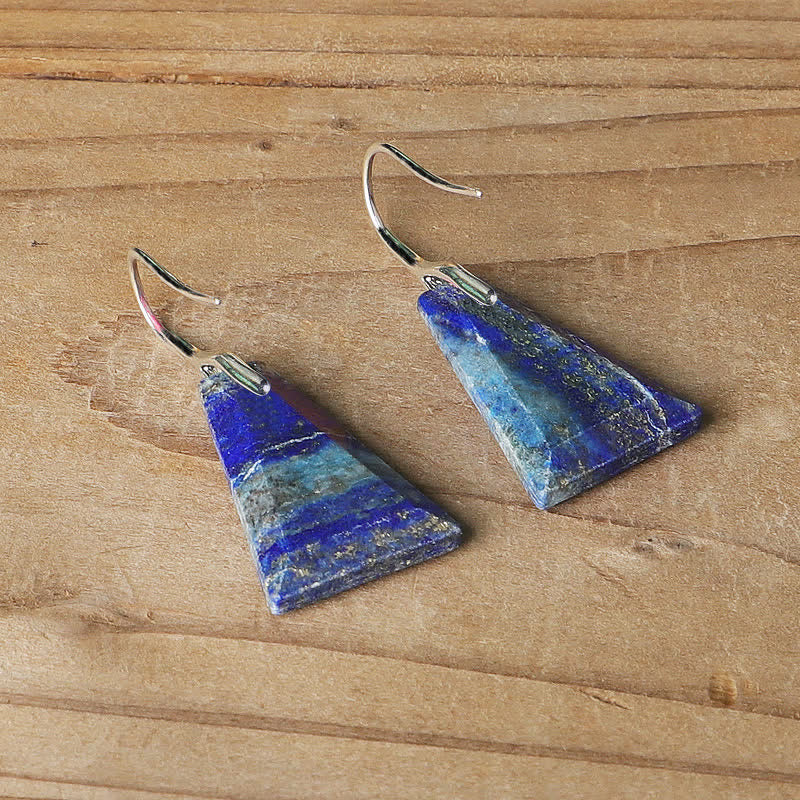 Boucles d'oreilles en cristal de lapis-lazuli naturel