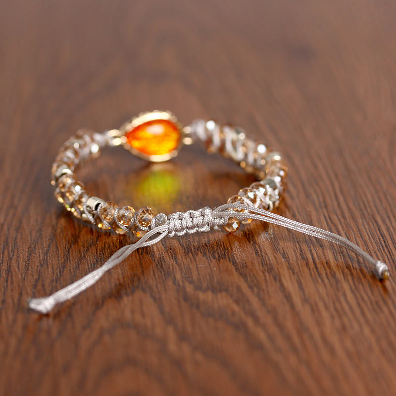 Bracelet tressé en pierres précieuses Olivenorma