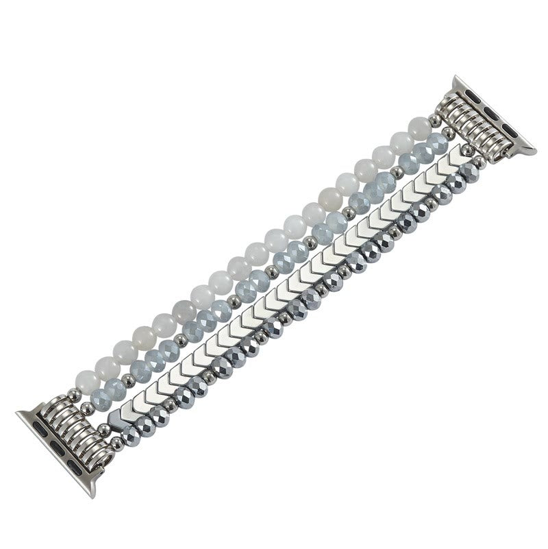 Bracelet de montre en alliage avec perles de cristal et flèche Olivenorma