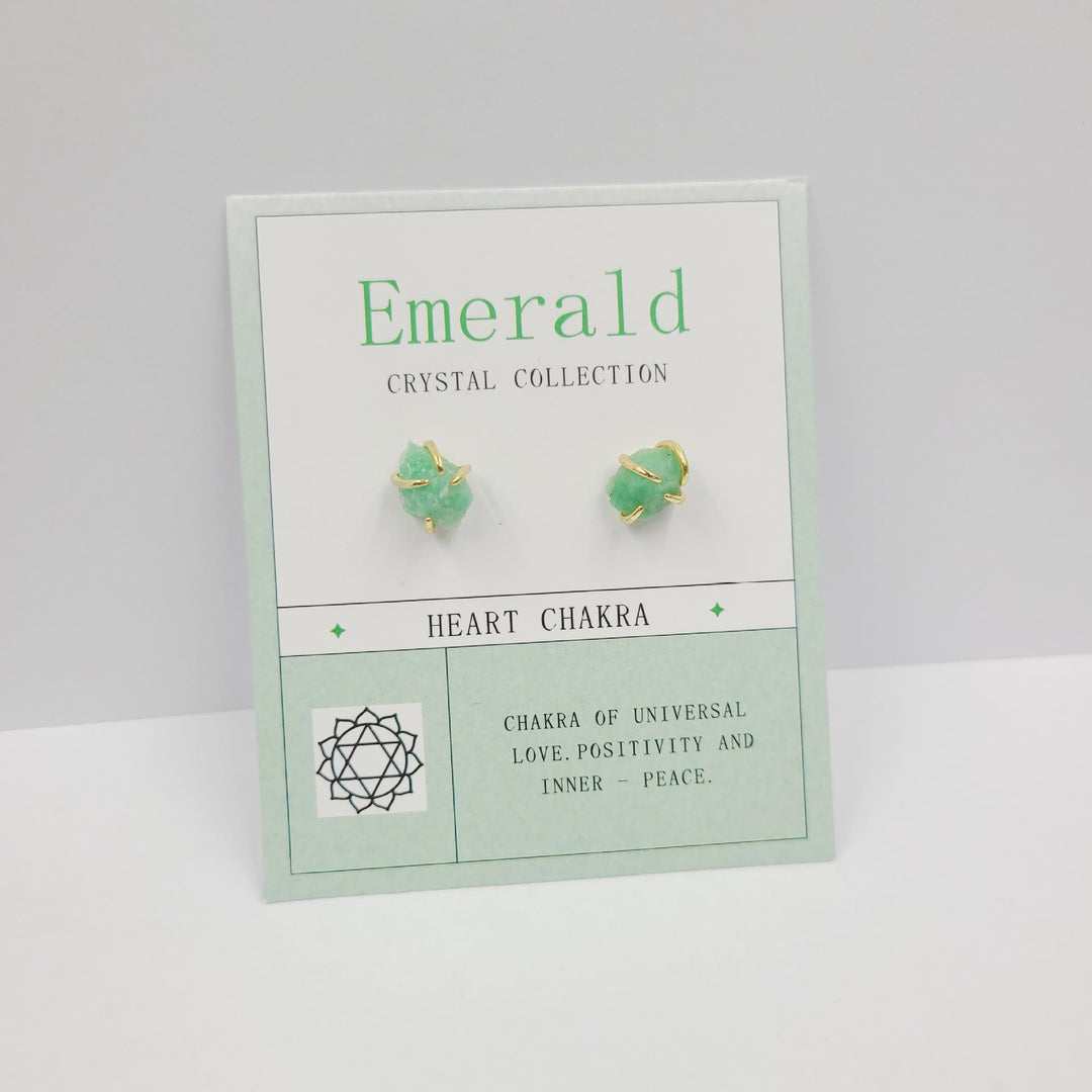 Boucles d'oreilles en pierre brute pour le 12e anniversaire Olivenorma