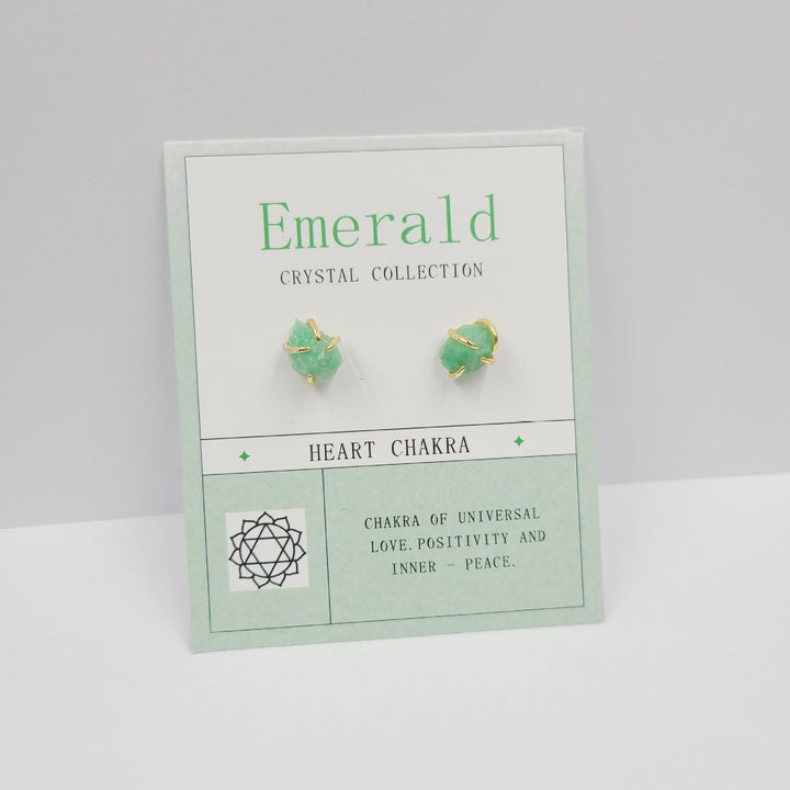 Boucles d'oreilles en pierre brute pour le 12e anniversaire Olivenorma