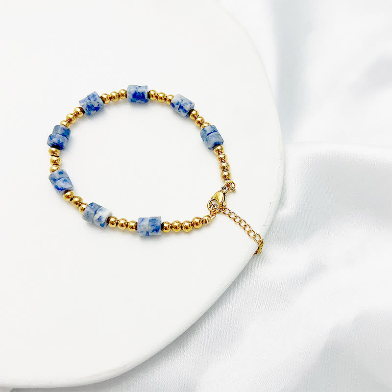 Bracelet de perles en pierre ethnique bohème Olivenorma