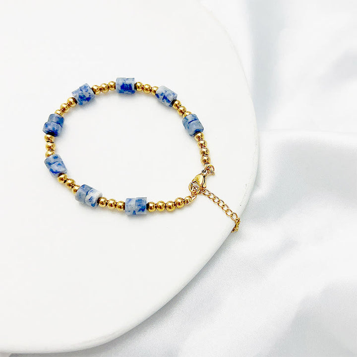 Bracelet de perles en pierre ethnique bohème Olivenorma