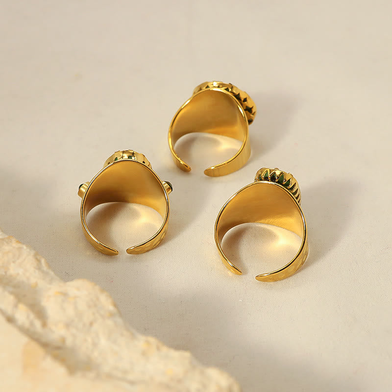 Bague ajustable en turquoise africaine Olivenorma