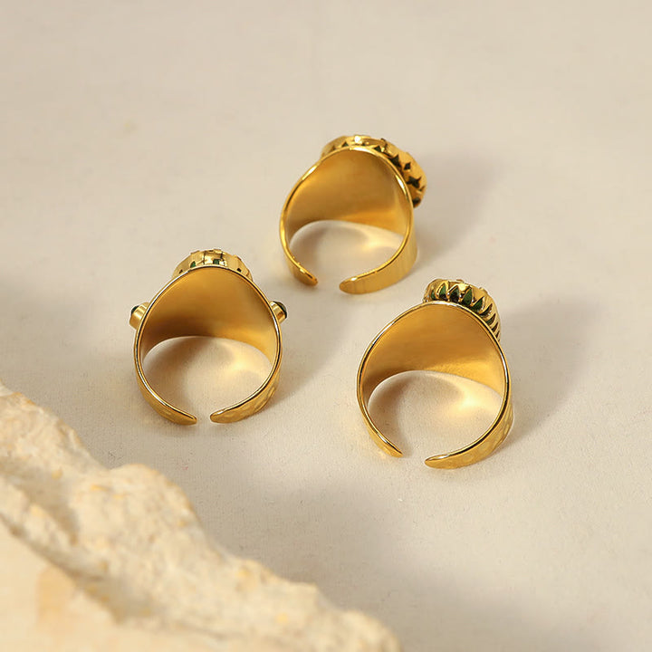 Bague ajustable en turquoise africaine Olivenorma