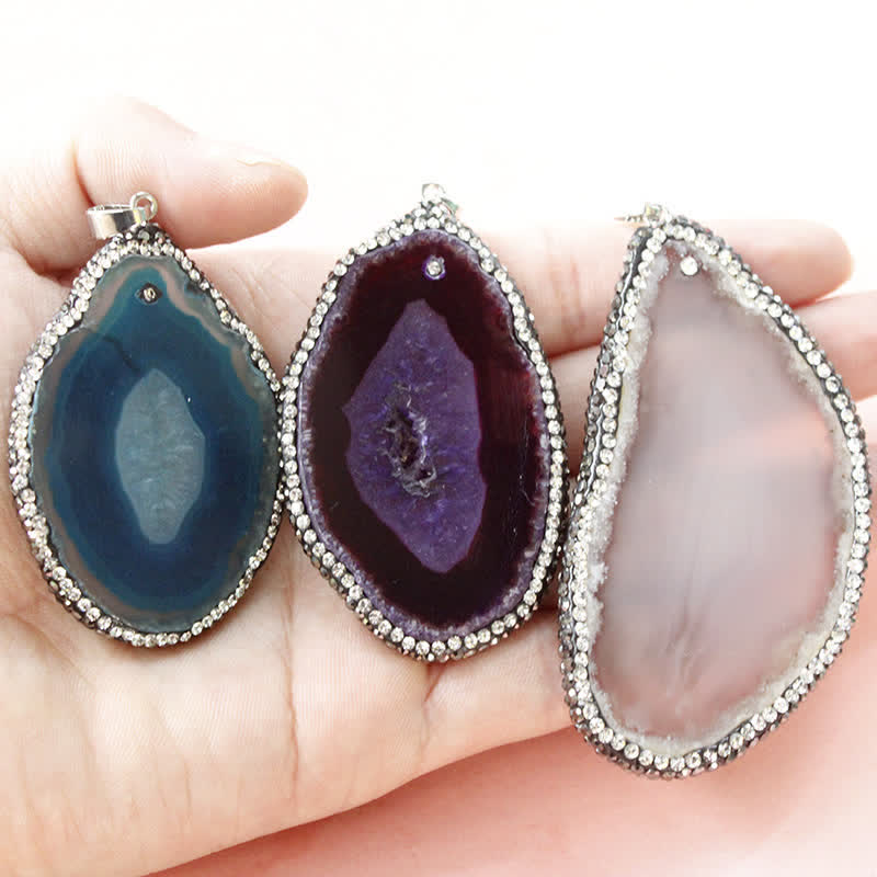 Collier en cristal naturel orné de géodes Olivenorma