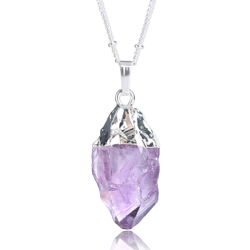 Collier de guérison en cristal d'améthyste Olivenorma