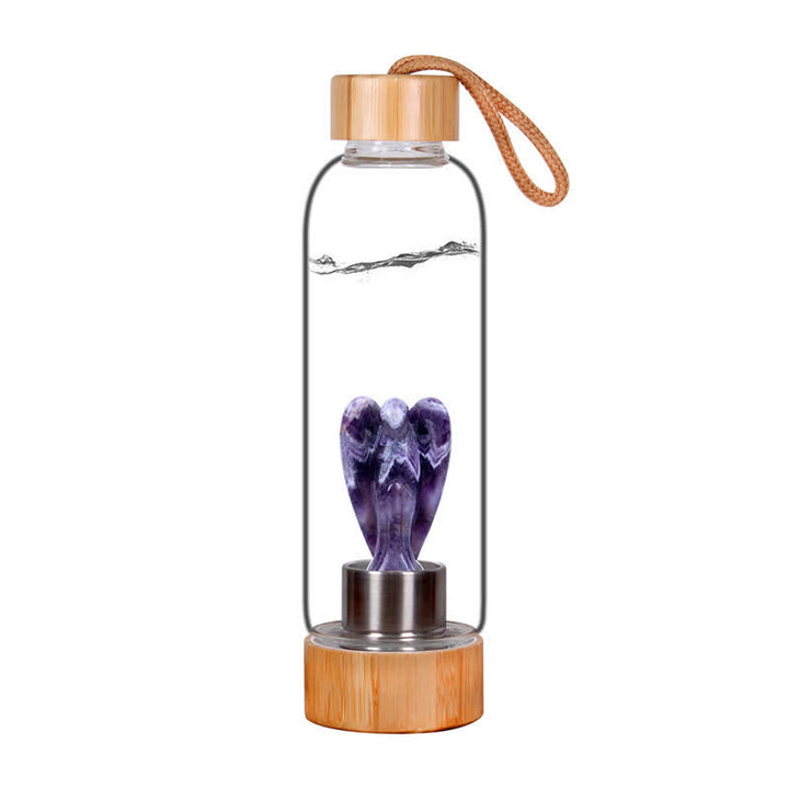 Bouteille d'eau en cristal sculptée en forme d'ange Olivenorma