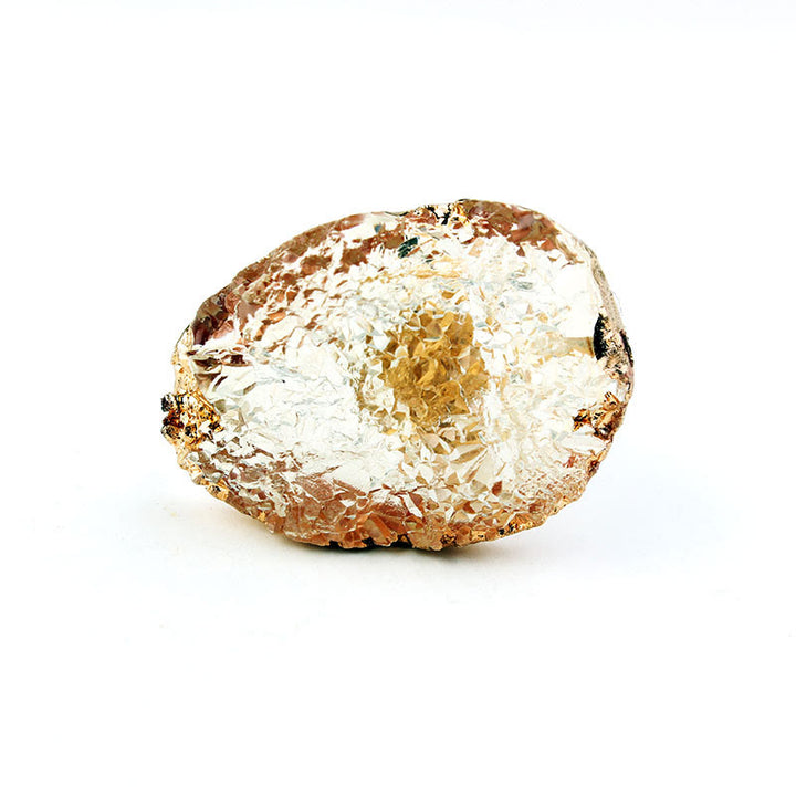 Bague en grappe de citrine et d'amazonite Olivenorma