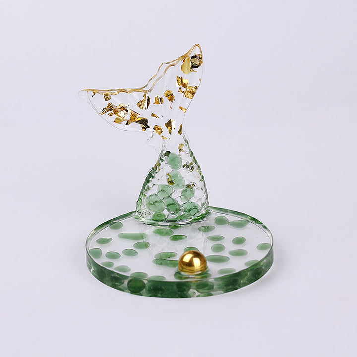 Support de téléphone en forme de queue de sirène avec colle à gravier en cristal Olivenorma