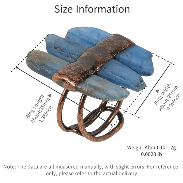 Bague ajustable en cyanite naturelle Olivenorma