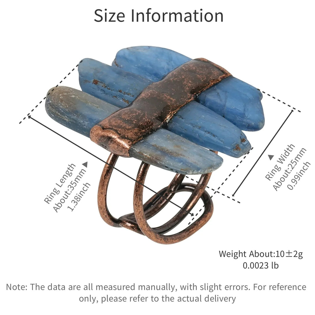 Bague ajustable en cyanite naturelle Olivenorma