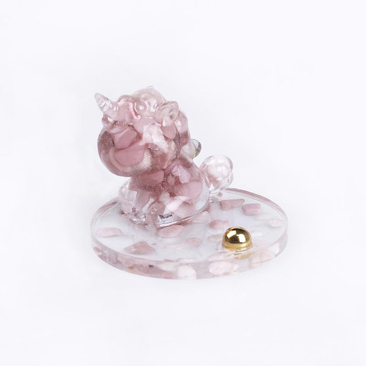 Support de téléphone licorne en cristal rose