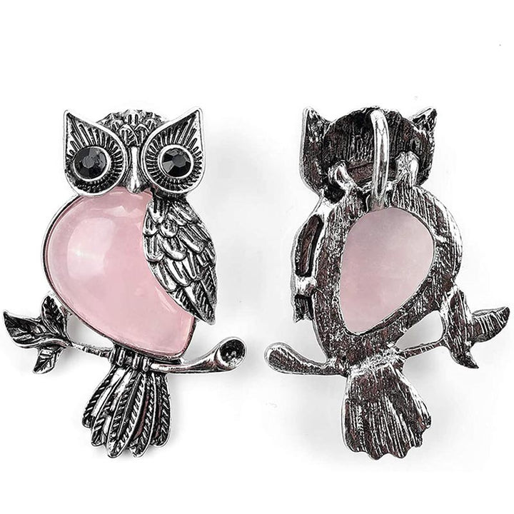 Collier hibou en pierre naturelle Olivenorma