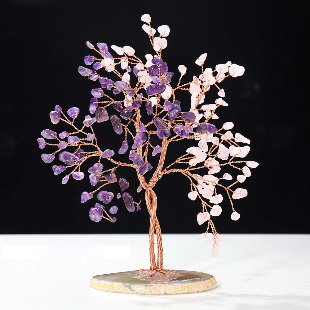 Arbre Feng Shui en pierre de cristal naturel Olivenorma