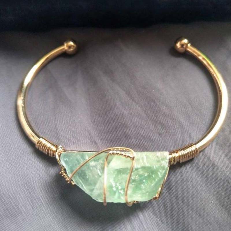 Bracelet irrégulier en aventurine verte
