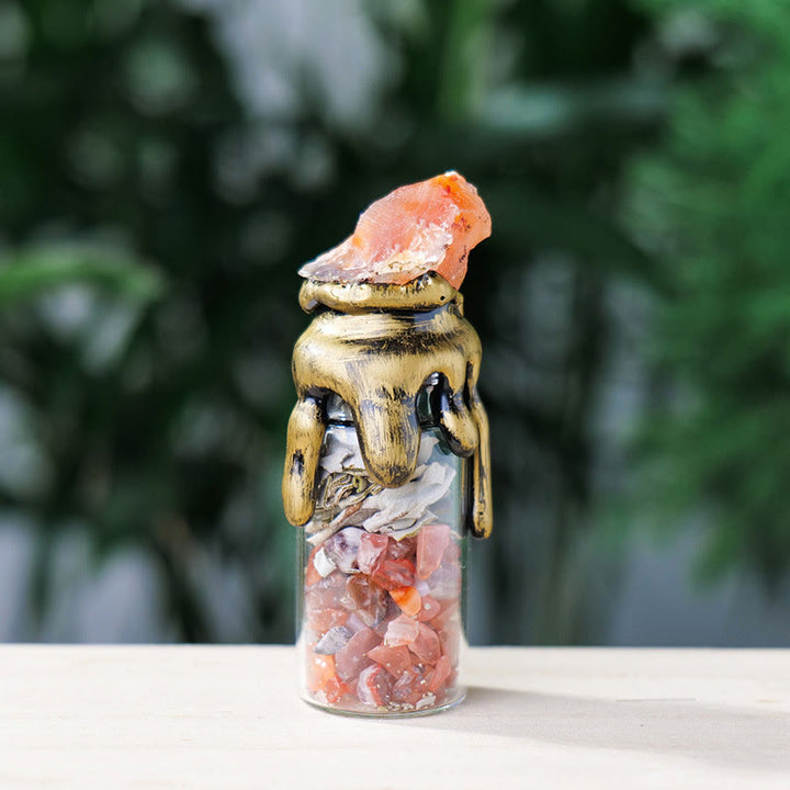 Olivenorma « Witch's Wish » – Bouteille d'énergie en pierre brute de cristal naturel