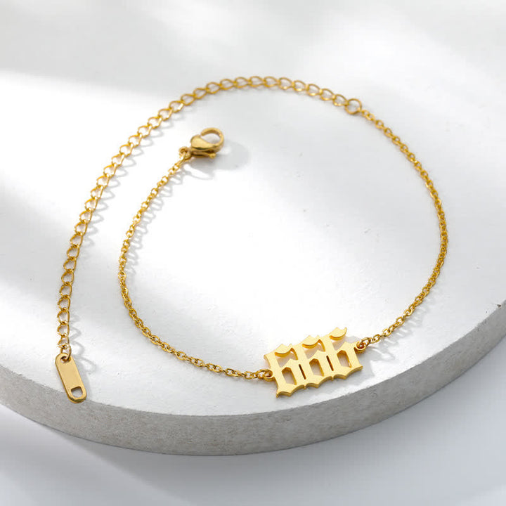 Bracelet de cheville spirituel avec numéro d'ange