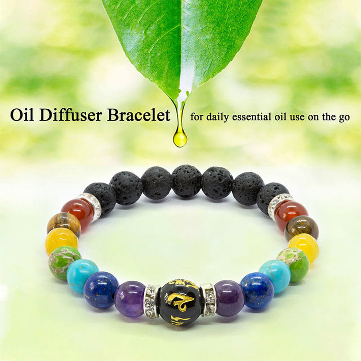 Bracelet de guérison des chakras en cristal naturel pour le soulagement de l'anxiété Olivenorma