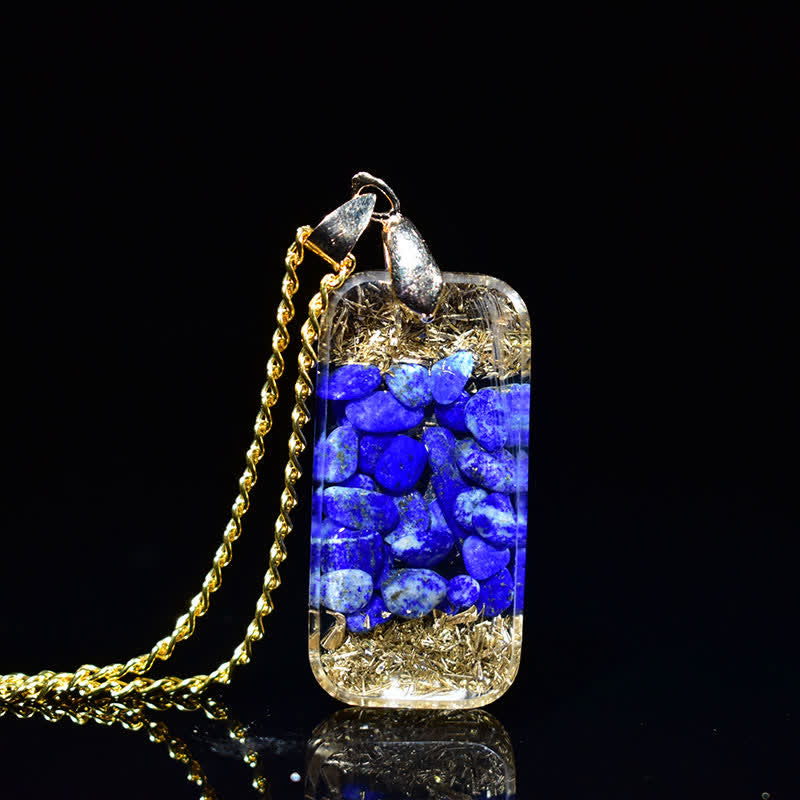Olivenorma Raise Consciousness - Collier d'énergie orgone en lapis-lazuli - image 5