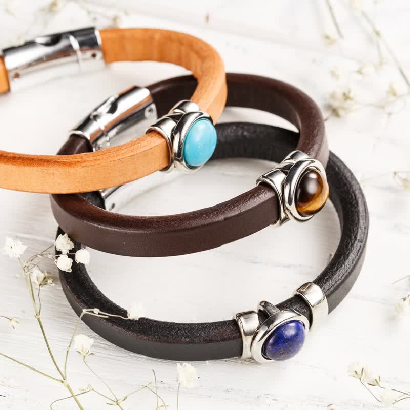 Bracelets en cuir oraculaires Olivenorma