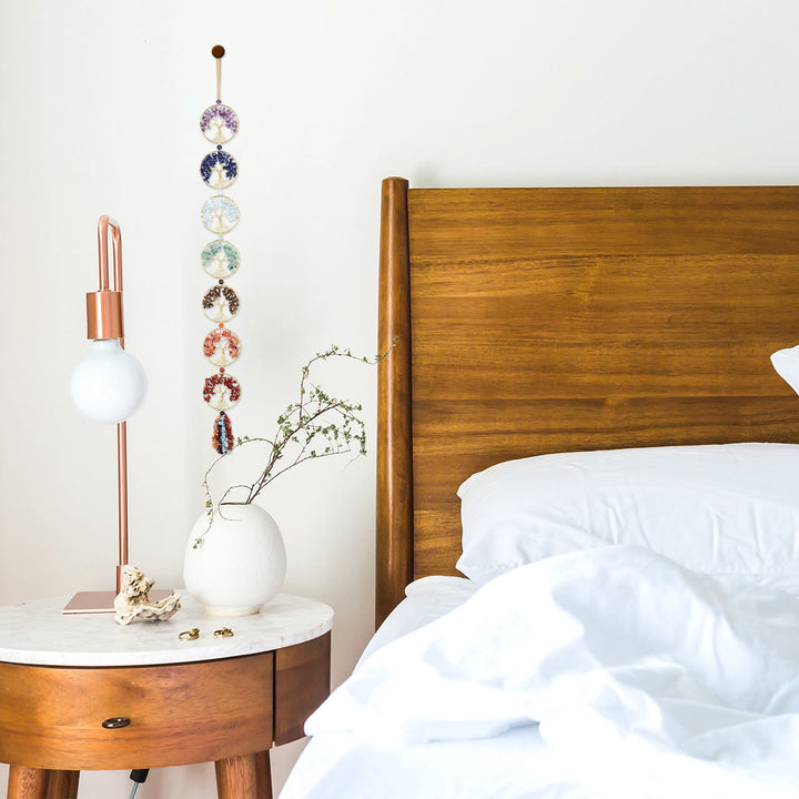 Décoration murale arbre de vie Feng Shui en cristal à 7 chakras Olivenorma