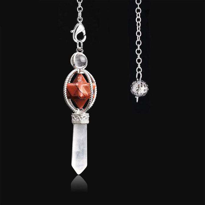 Pendule en pierre de cristal naturel