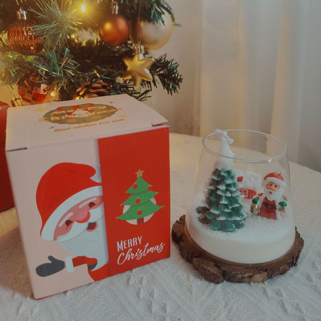 Bougie décorative de Noël du Père Noël Olivenorma