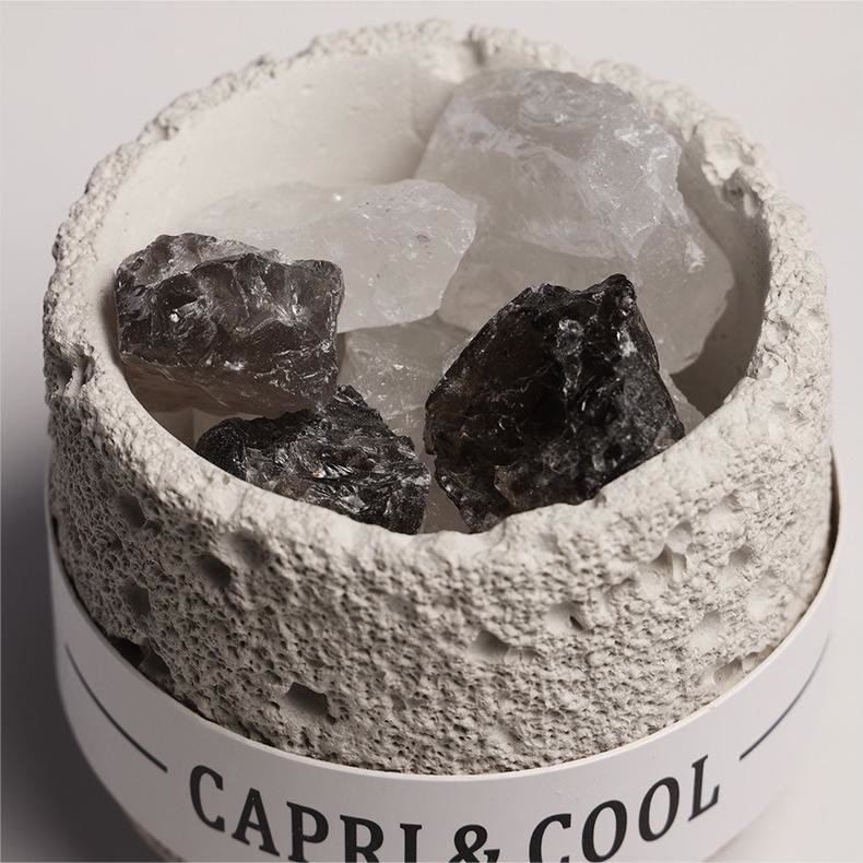 Cristal naturel Olivenorma Design de surface lunaire Cristal Aromathérapie