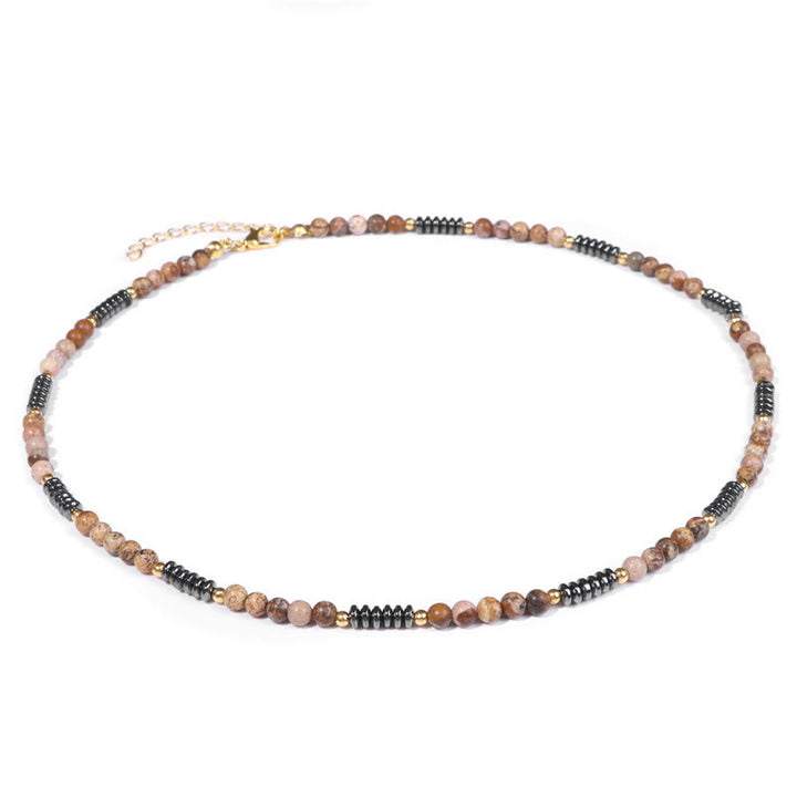 Collier Olivenorma en pierres précieuses et hématite