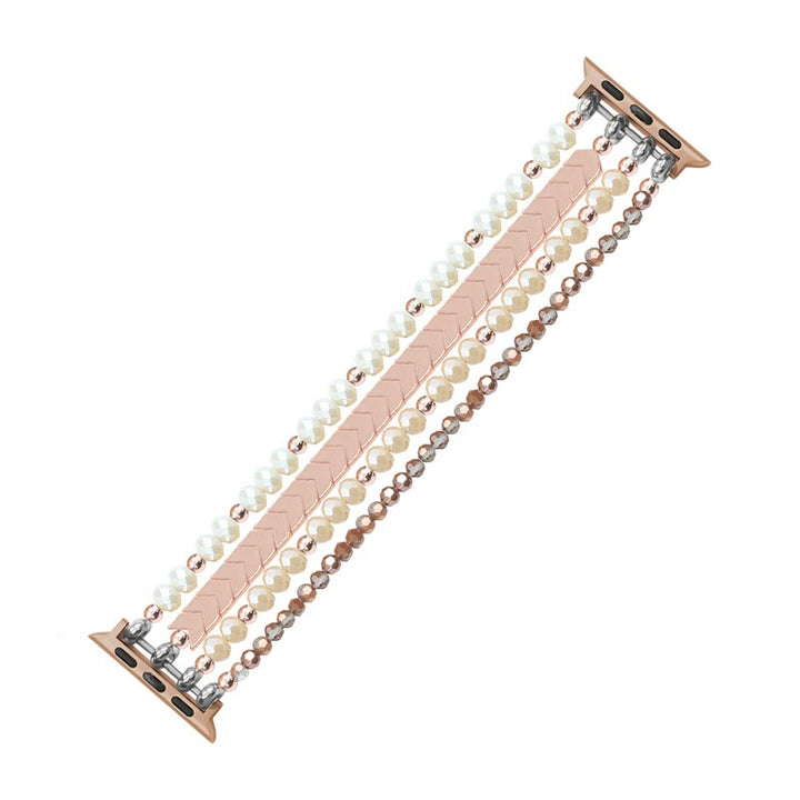 Bracelet de montre en alliage avec perles de cristal et flèche Olivenorma