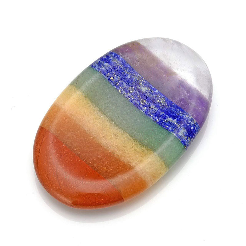 Pierre d'inquiétude pour le pouce arc-en-ciel du chakra Olivenorma