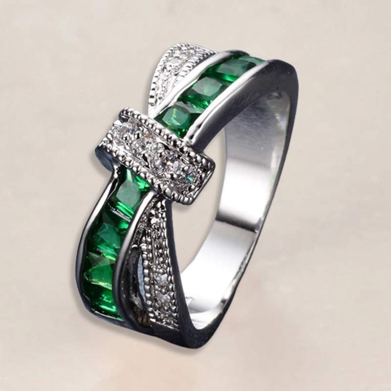 Bague nœud papillon en saphir avec pierre de naissance de septembre Olivenorma