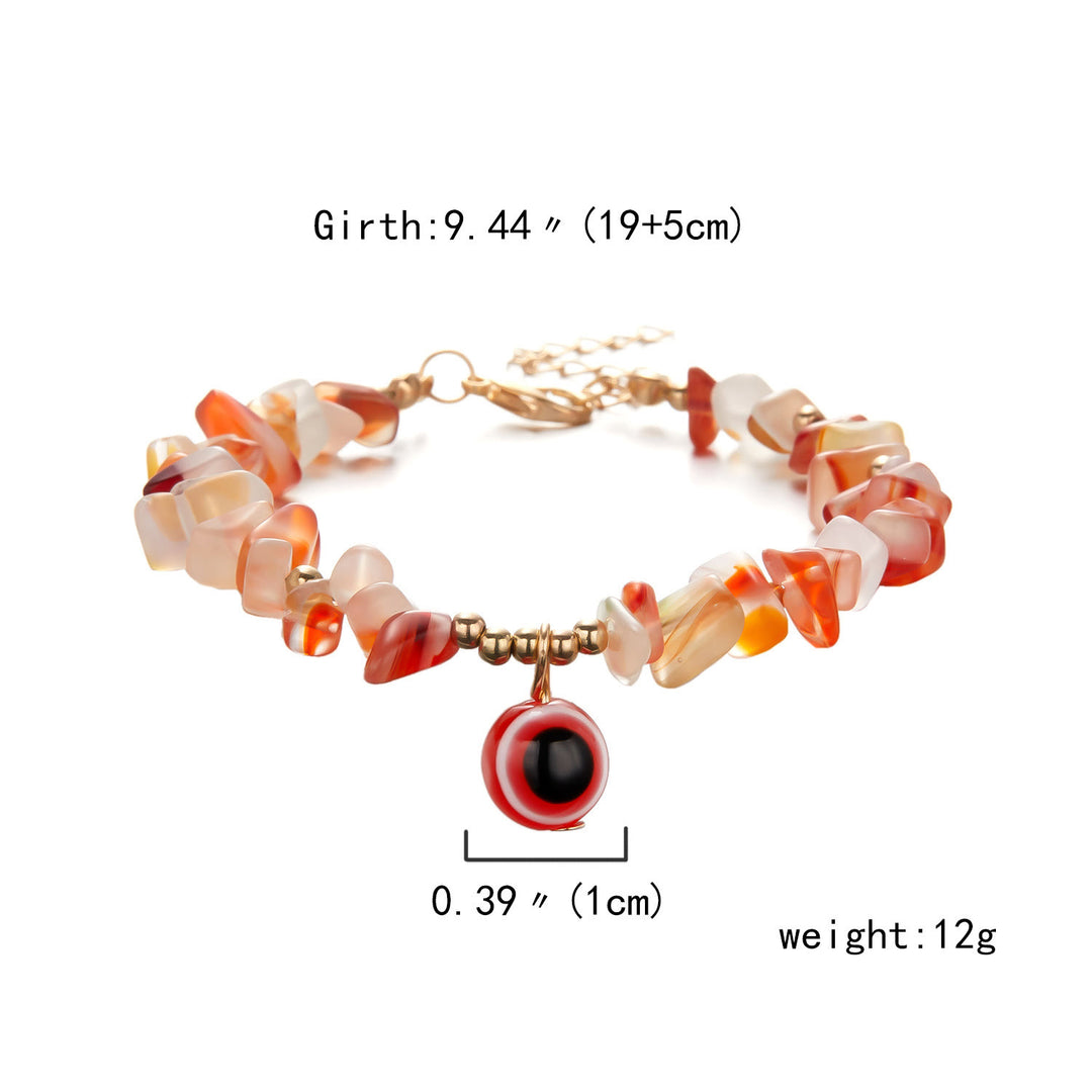 Bracelet pendentif mauvais œil en gravier de cristal naturel Olivenorma