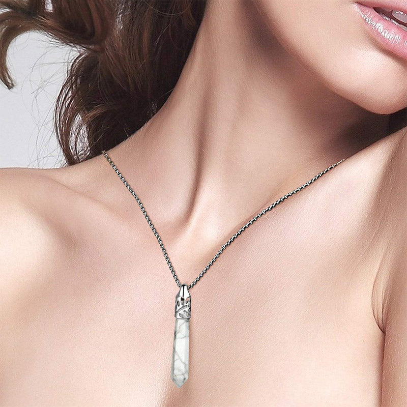 Collier de protection contre les balles en cristal avec pierres précieuses