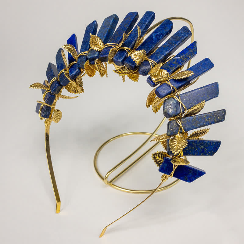Couronne de cristal de sorcière de lune en lapis-lazuli Olivenorma
